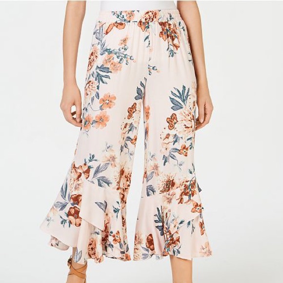 American Rag Pants - Ruffled Wide-Leg Pants